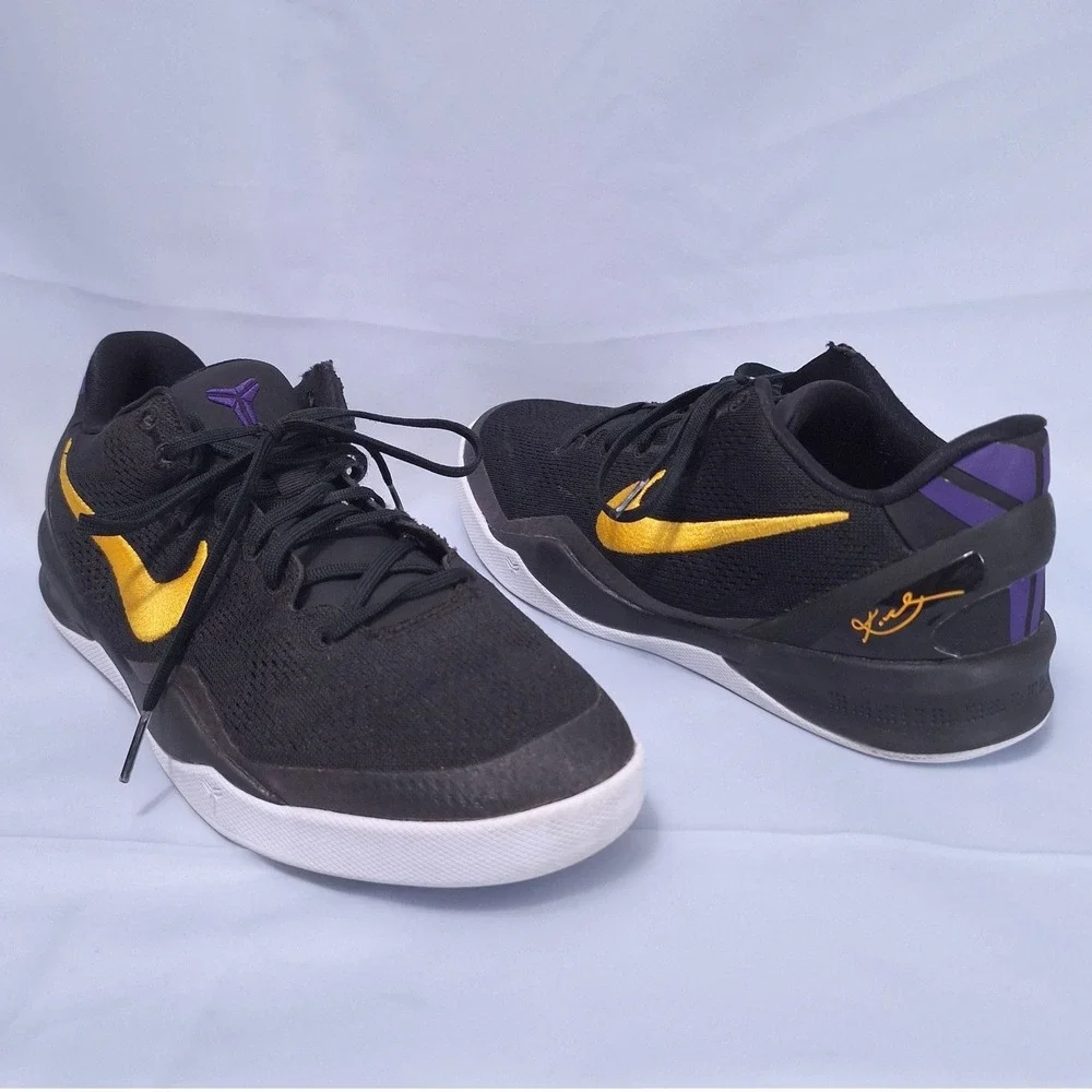 Nike Kobe 8 Protro Lakers Away Black Gold FN0266-002 Youth 7Y Women 8.5 EUR 40